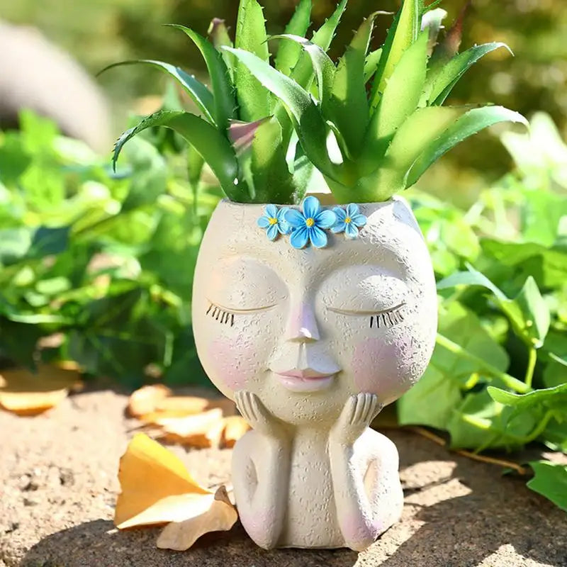 Earthly Ello Lovely Face Planter for Indoor and Outdoor Plants