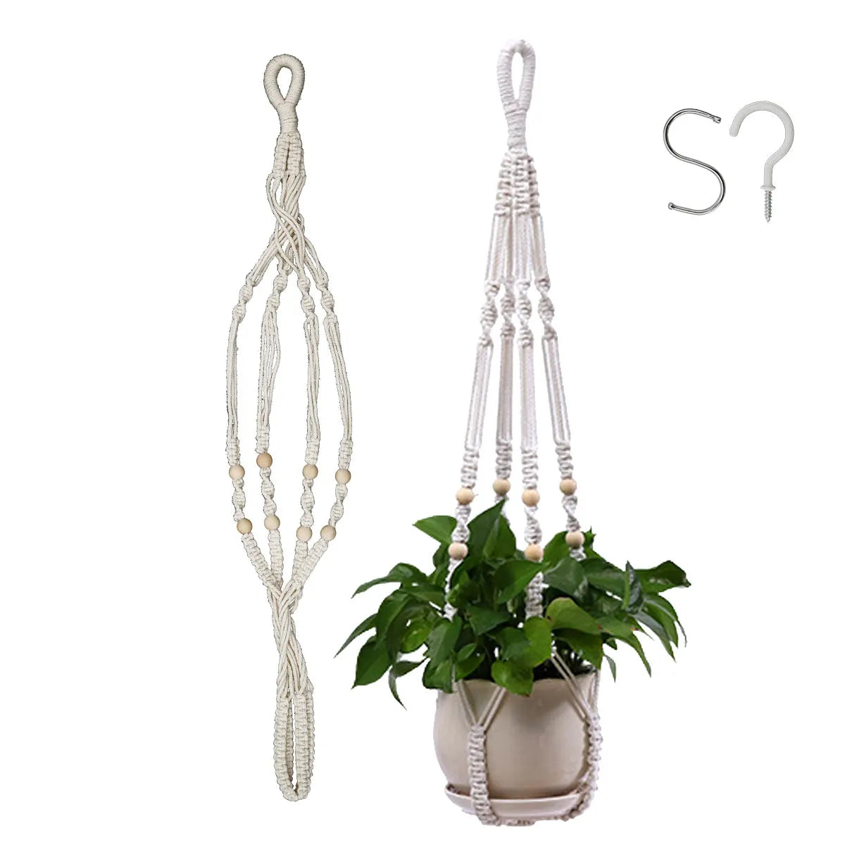 Earthly Ello Macrame Hanging Plant Pot Holder