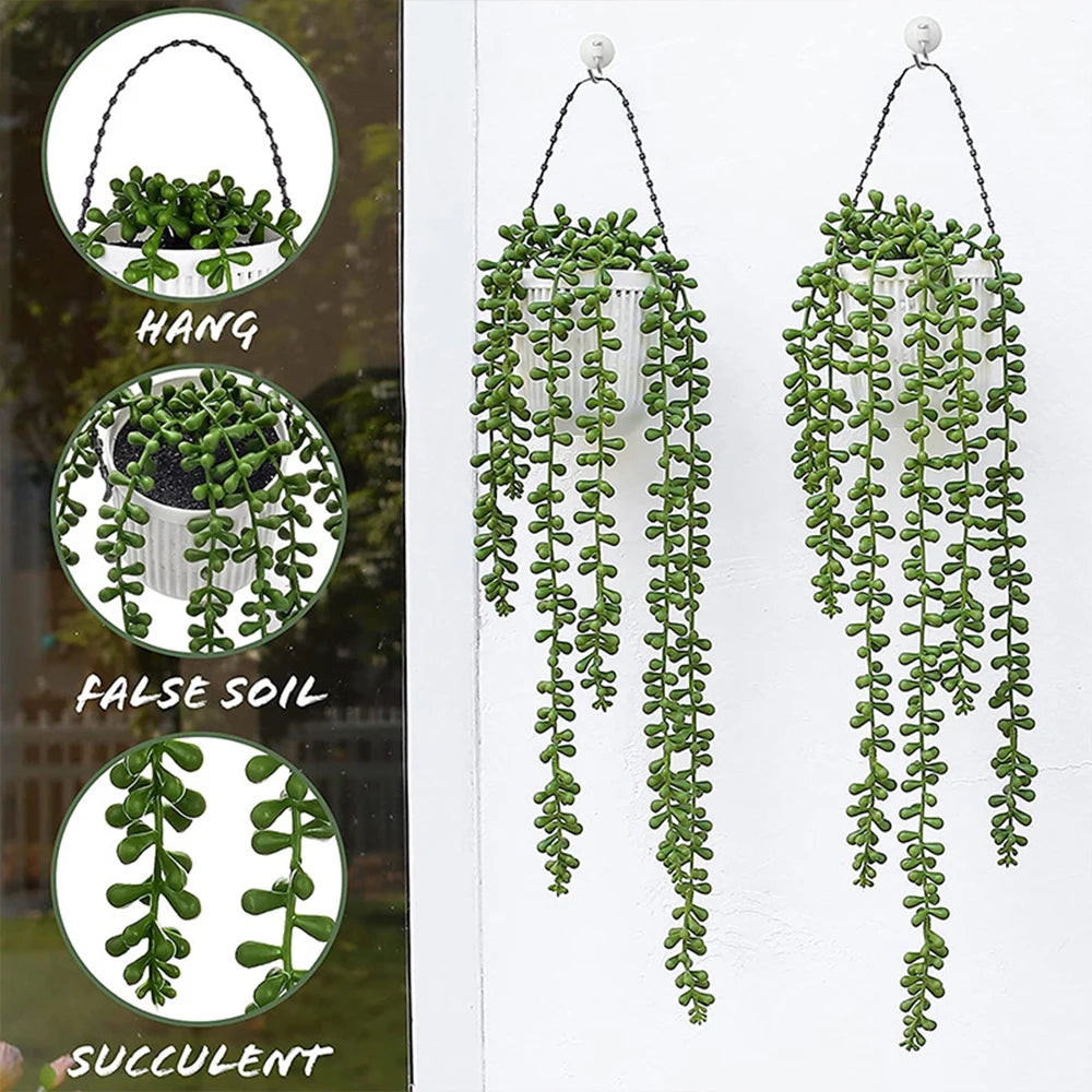 Earthly Ello Artificial Fleshy Vine Succulent Hanging Decor