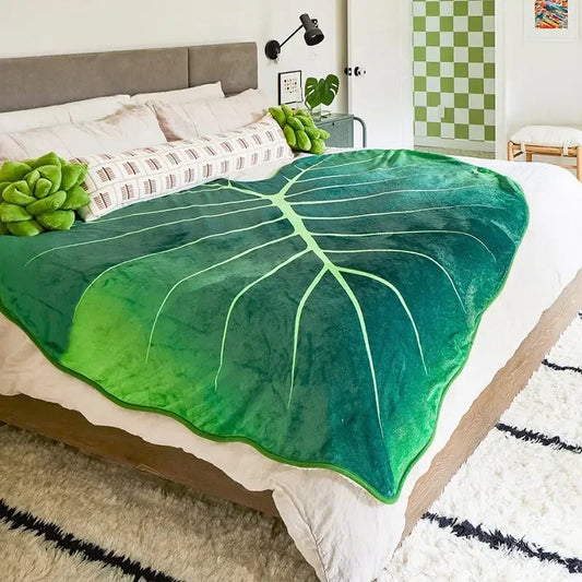 Earthly Ello Super Soft Giant Leaf Throw Blanket