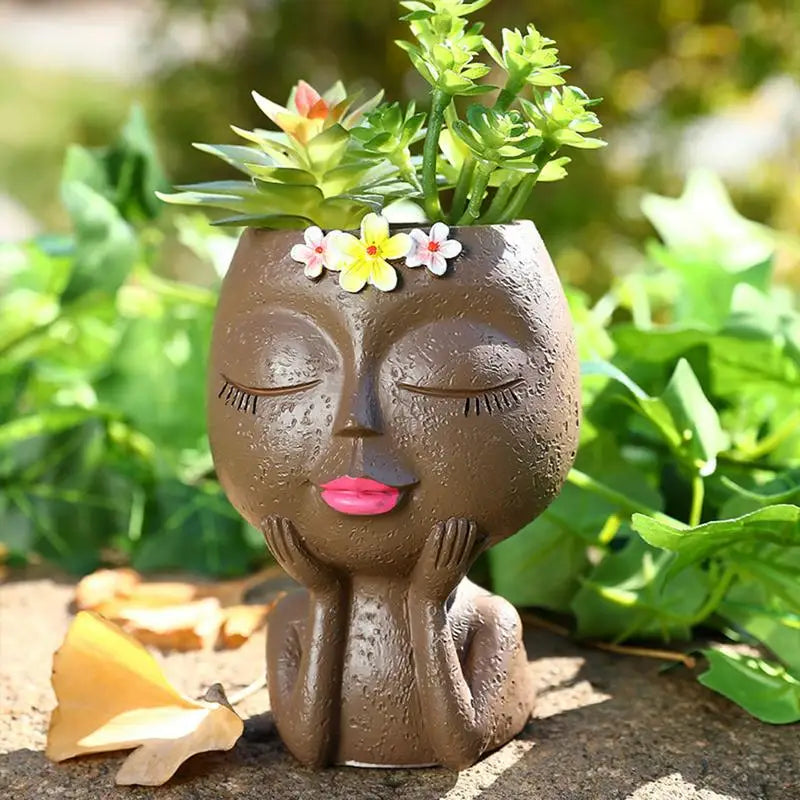 Earthly Ello Lovely Face Planter for Indoor and Outdoor Plants