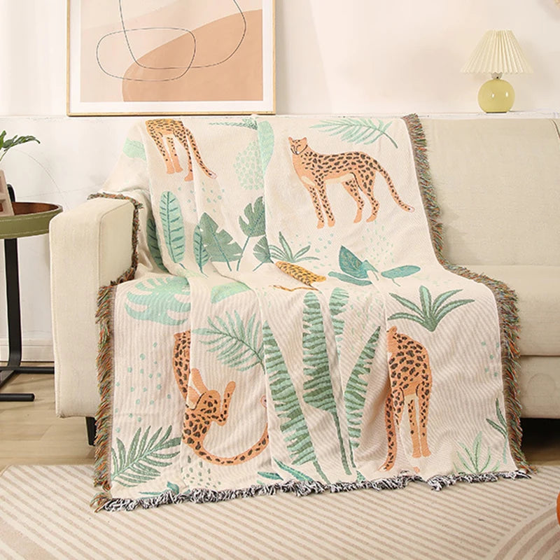 Earthly Ello Boho Print Multi-Use Knitted Blanket