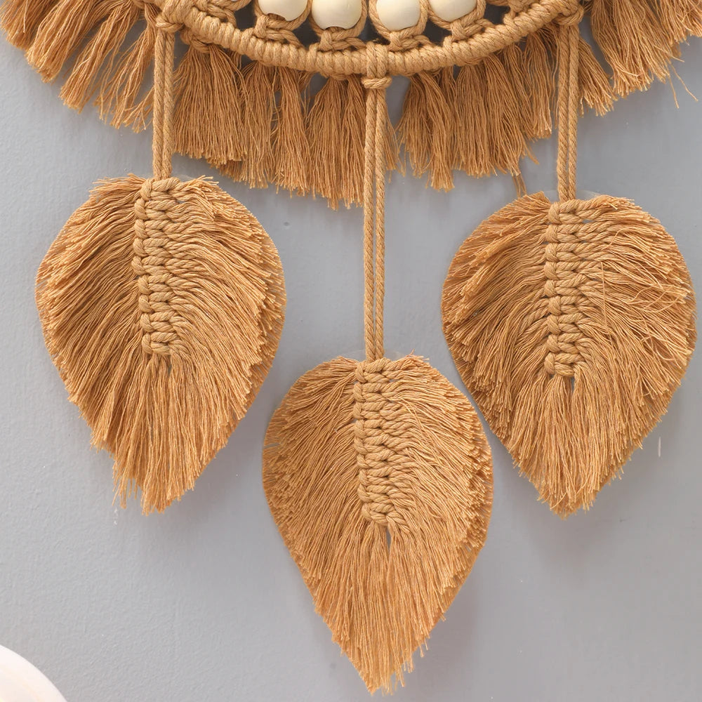 Earthly Ello Boho Macrame Decorative Hanging Mirror