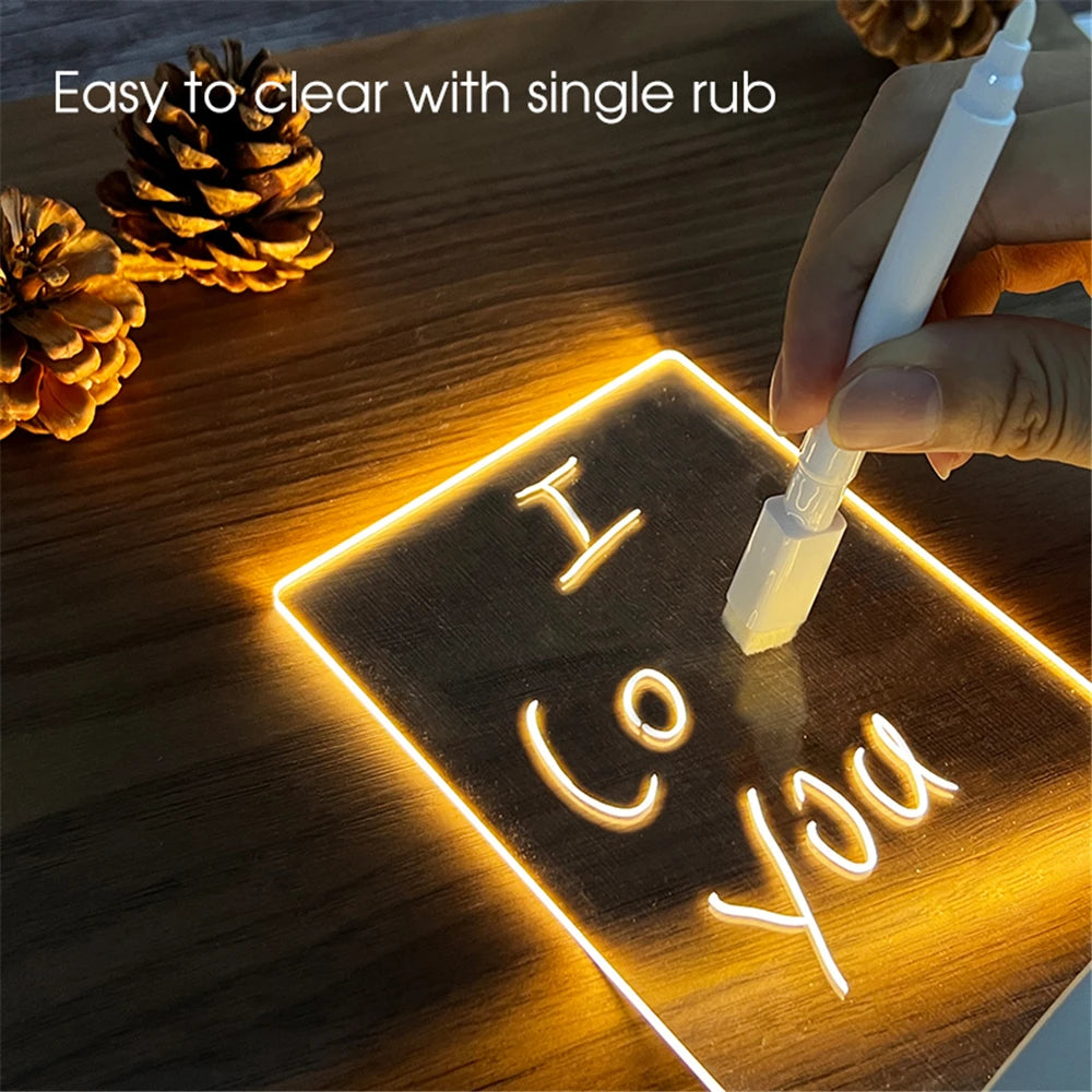 Earthly Ello Luminous LED USB Night Light With Dry Erase Message Board