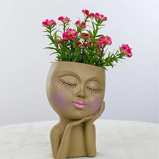 Earthly Ello Lovely Face Planter for Indoor and Outdoor Plants