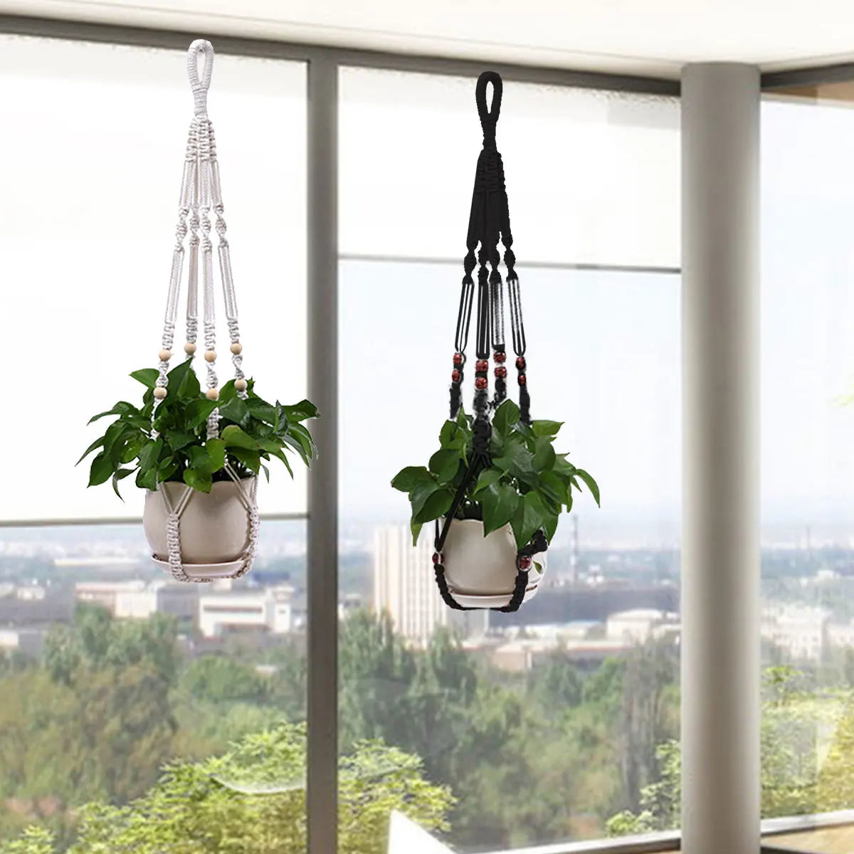 Earthly Ello Macrame Hanging Plant Pot Holder